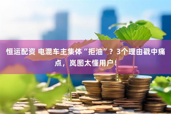 恒运配资 电混车主集体“拒油”？3个理由戳中痛点，岚图太懂用户！